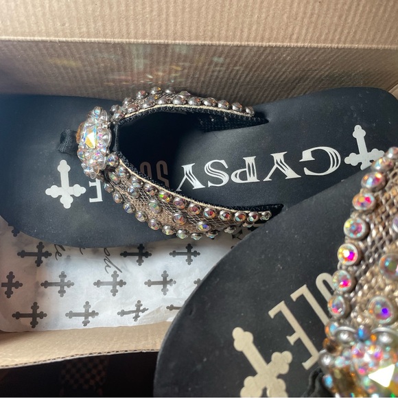 NIB Gypsy Soule Brenda Wedge Sandals s:10M SHE IS NO LONGER IN BIZ-COLLECTORS!! - Picture 14 of 15